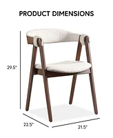 Furniture of America 2-Pc. Pearlcrest Boucle Fabric Dining Chair Set