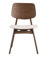 Furniture of America 2-Pc. Sandy Cove Boucle Fabric Padded Dining Chair Set