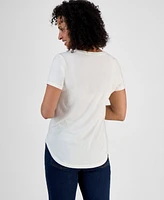 Style & Co Women's Graphic Crewneck T-Shirt, Created for Macy's