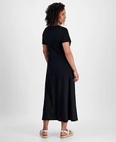 Style & Co Women's Printed Short-Sleeve Knit Maxi Dress, Exclusively at Macy's
