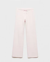 Mango Women's Wide Leg Cotton Joggers
