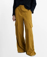 Mango Women's Textured Cargo Trousers