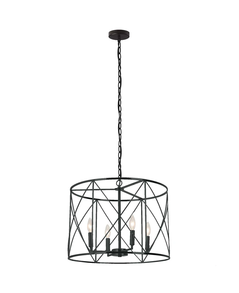 Dainolite 14" Metal Calah 4 Light Led Chandelier