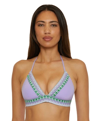 Becca Women's Fiesta Halter V-Neck Bikini Top