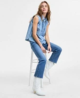 Levis Womens Gracen Sleeveless Blouse 725 High Rise Kick Flare Jeans