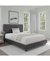 Sicily Linen Upholstered Platform Bed Frame with Adjustable Headboard - Boyd Sleep