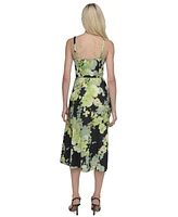 Dkny Women's Cotton Corset Belted Midi Dress