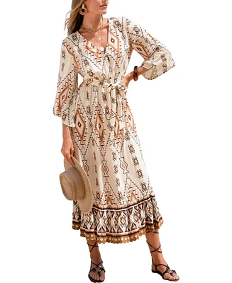 Women's Cabo Shores Geo Maxi Beach Dress