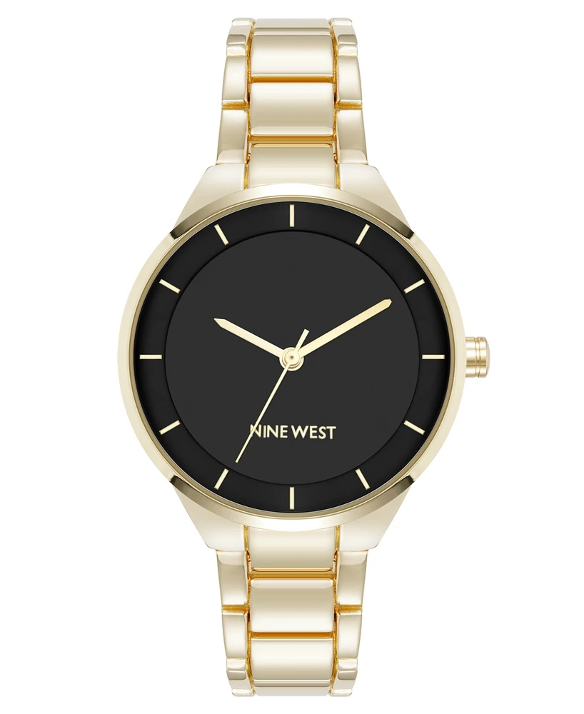 Nine West Women's Quartz and Gold-Tone Metal Alloy Watch