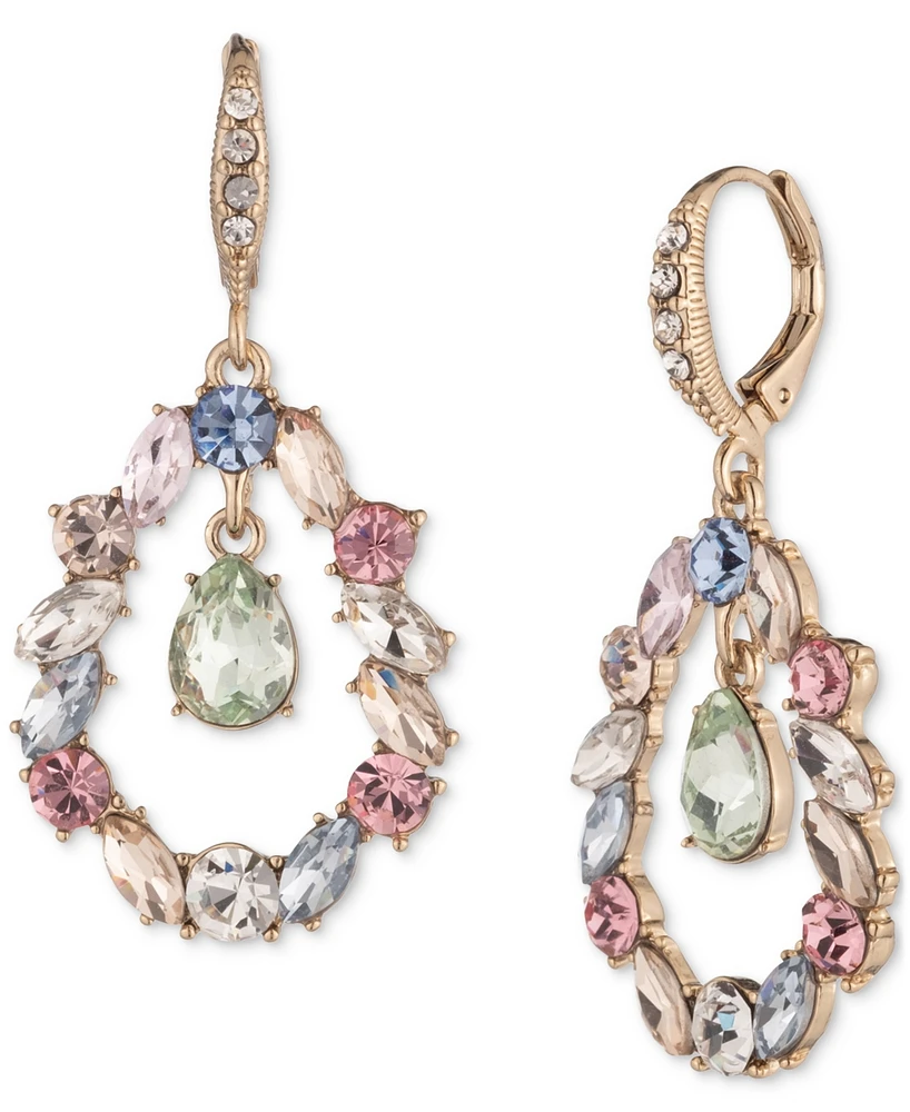 Givenchy Mixed Crystal Orbital Drop Earrings