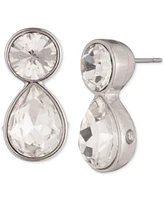 Givenchy Silver-Tone Mixed Crystal Stud Earrings