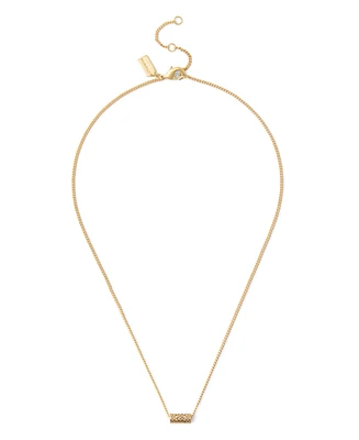 Coach Signature Quilted Tube Pendant Necklace