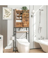 6 Tier Bathroom Organizer Shelves Space Saver with Adjustable Shelf