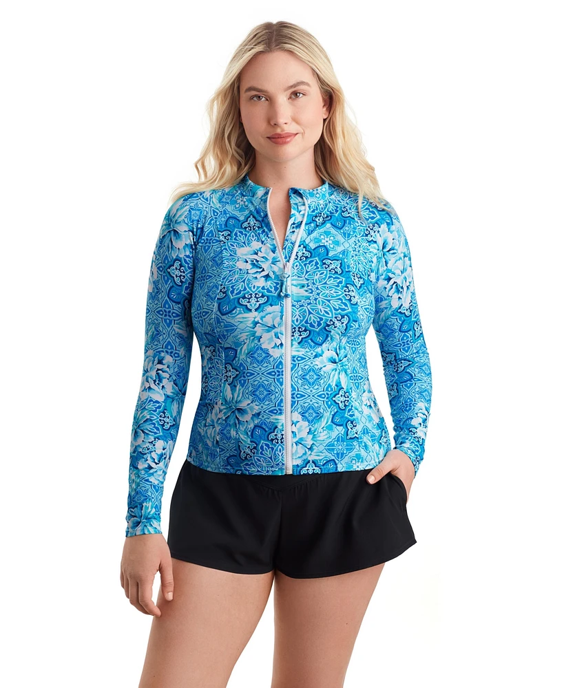 ShapeSolver by Mimi Flamingo Longsleeve Sunshirt with Zipper