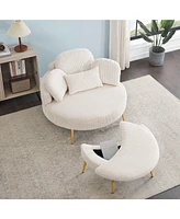 61 inches comfortable seat small sofa with small end table