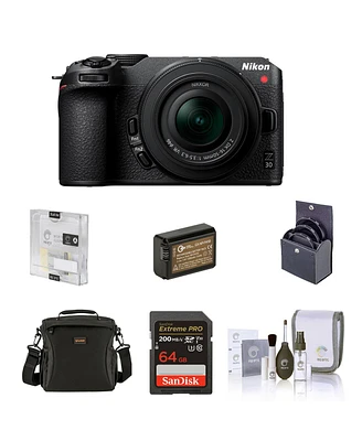 Nikon Z 30 Dx-Format Mirrorless Camera with 16-50mm Lens, Bundle with 64GB Sd Memory Card, Bag, Battery, Screen Protector, 46mm Uv, Cpl and Nd Filters