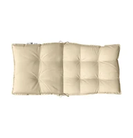 Lowback Chair Cushions 2 pcs Beige Oxford Fabric