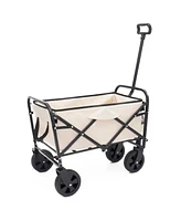 Collapsible Wagon Cart with Liners & Cover for Versatility