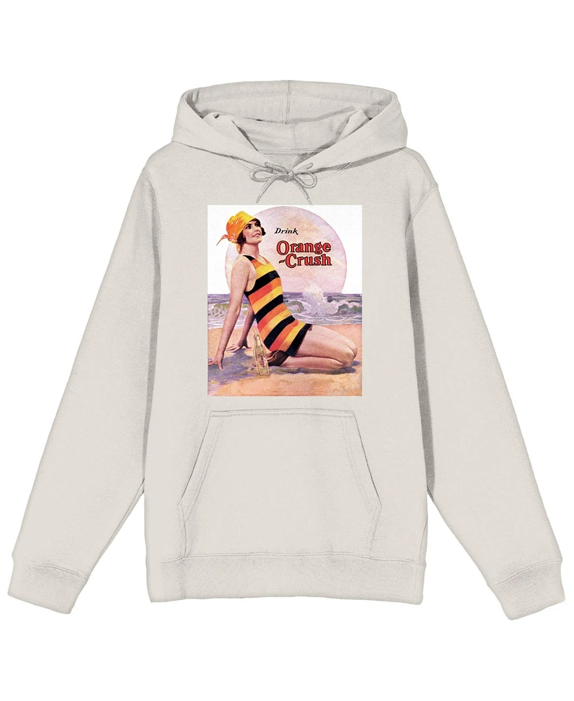 Orange Crush Men's Woman On The Seashore White Sweatshirt-xxl