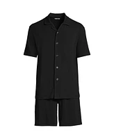 Lands' End Men's Short Sleeve Cooling Knit Pajama Set