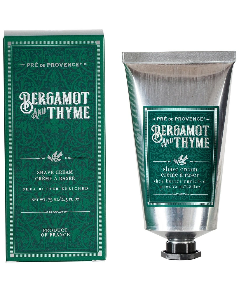 Pre de Provence Bergamot & Thyme Shave Shave Cream, Shea Butter Enriched, 75 Ml