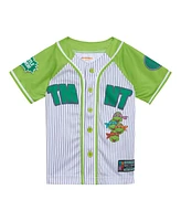 Teenage Mutant Ninja Turtles Mesh Baseball Jersey Button Down Dress Shirt