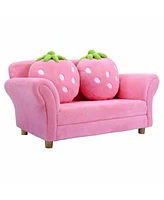 Kids Strawberry Armrest Chair Sofa