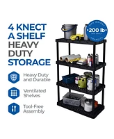 Gracious Living Xl 4 Shelves Knect-a-Shelf Ventilated Heavy Duty Shelving Unit