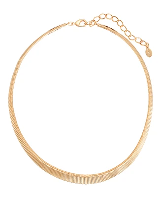 2028 Gold-Tone Textured Omega Collar Necklace