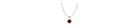 2028 Red Crystal Drop Faux Cultivated Pearl Chain Necklace