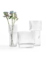 Ceva, Fluted Glass Vase Set 3