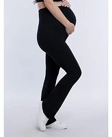 Motherhood Maternity Secret Fit Over the Belly Full Length Flare Leggings