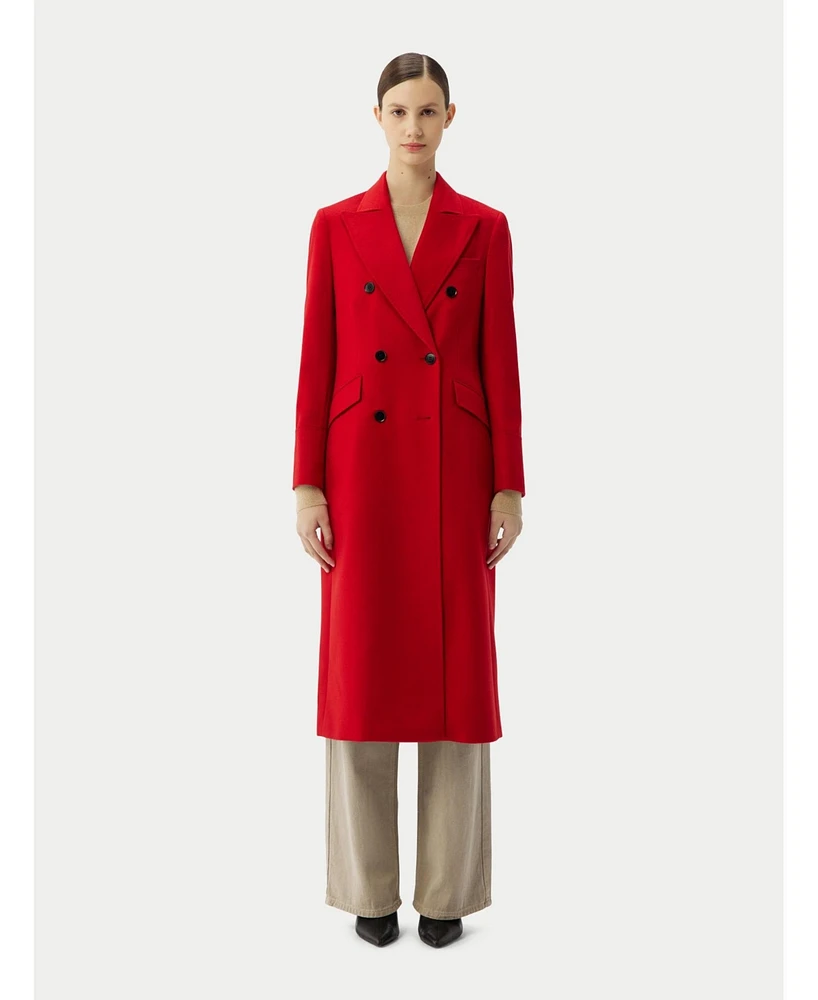 Gobi Cashmere Women's Cashmere Peak Lapel Long Coat
