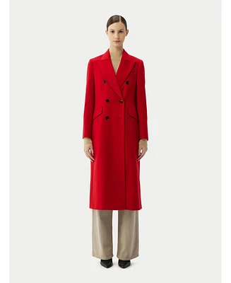 Gobi Cashmere Women's Cashmere Peak Lapel Long Coat