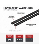 Yakima Hd Track 72 Inch Car Roof Top Rack Mounting System with CapNuts, Black