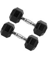 Signature Fitness Hex Dumbbells Strength Training Workout Equipment Set