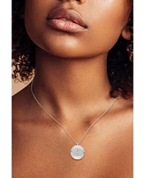 Rachel Zoe Sterling Silver Pave Evil Eye Medallion Necklace