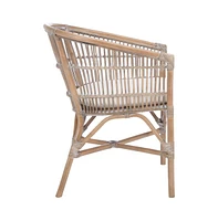 Olivia Rattan Accent Chair W/ Cushion