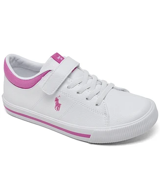 Polo Ralph Lauren Little Girls Elmwood Fastening Strap Casual Sneakers from Finish Line