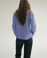 Mango Women's Striped Straight Shirt