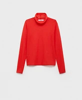 Mango Women's Semi-Transparent Turtleneck Sweater