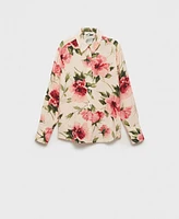 Mango Women's Flowy Floral Print Shirt