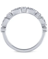 Diamond Double-Row Band (3/4 ct. t.w.) in 14k White Gold