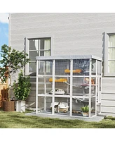 PawHut Outdoor Catio Cat Enclosure for 2-4 Large Cats, 71" Length