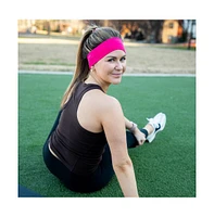 Women's Pack of Wide Training Headbands - Purple + Pink + Hot Pink