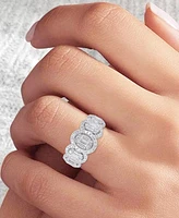Diamond Cluster Statement Ring (3/4 ct. t.w.) in 14k White Gold