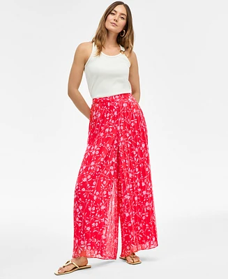I.n.c. International Concepts Women's Floral-Print Chiffon Wide-Leg Pants, Exclusively at Macy's