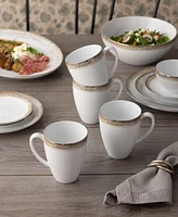 Noritake Raylan Porcelain Mugs, Set of 4