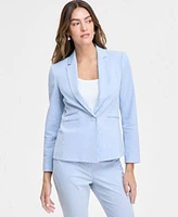 Tahari Asl Womens Seersucker Jacket Sweater Tank Top Ankle Pants Regular Petite