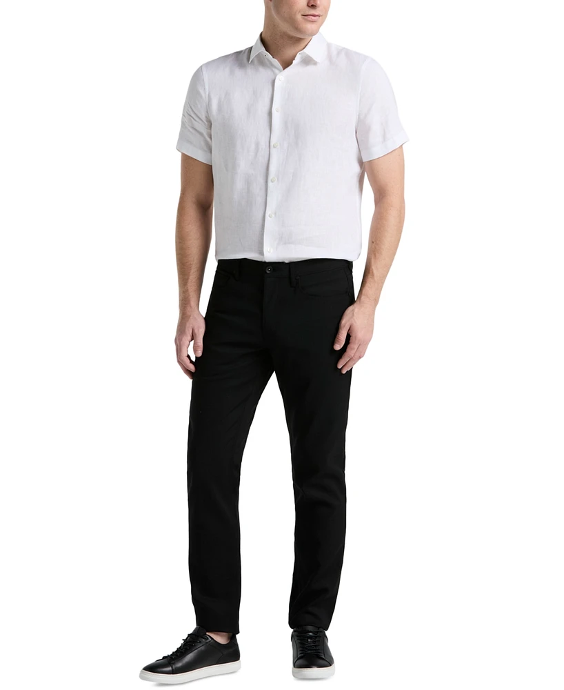 Perry Ellis Men's Double-Weave Slim-Fit 5-Pocket Pants